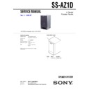 Sony DHC-AZ1D, SS-AZ1D (serv.man2) Service Manual