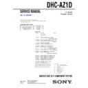 Sony DHC-AZ1D Service Manual